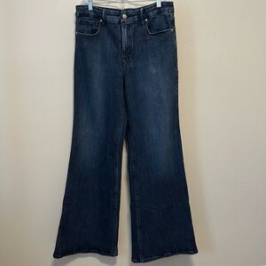 Good American Good Waist High Rise Palazzo Jeans